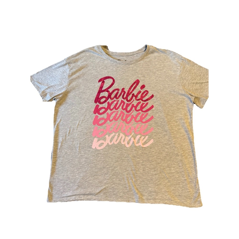 Mattel Barbie Barbie, Barbie! T-Shirt Gray Short Sleeve Self Discovery Empowered